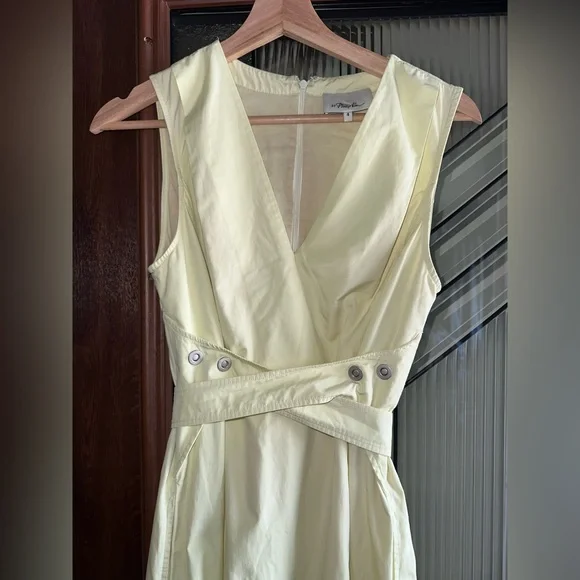 3.1 Phillip Lim Soft Yellow High-Low Dress – Size 4 - Picture 6 of 9